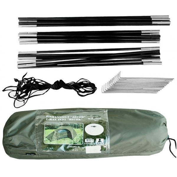 Палатка одноместная Mil-Tec Recom Olive 14201001 M1255551908 фото