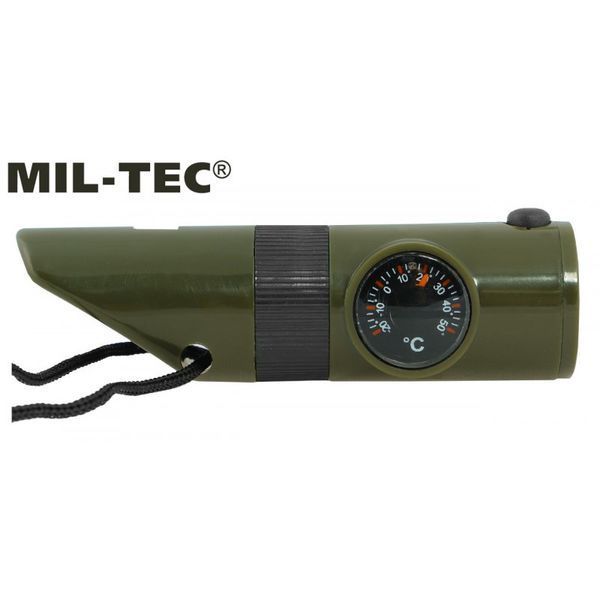 Свисток многофункциональный 6-в-1 свисток компас фонарик Mil-Tec EDC 16328401 P1382 фото