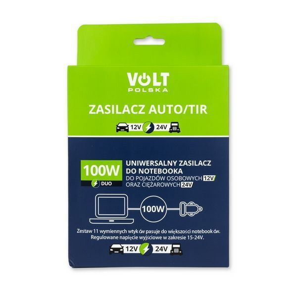 Универсальный автомобильный адаптер питания для ноутбука Volt Polska TIR 100W 24V 2LAPDCTIR1 W2212 фото