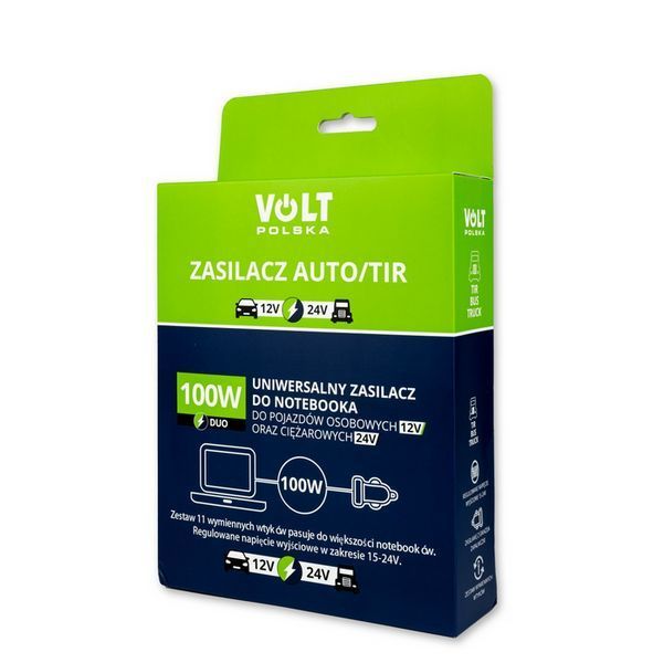 Универсальный автомобильный адаптер питания для ноутбука Volt Polska TIR 100W 24V 2LAPDCTIR1 W2212 фото
