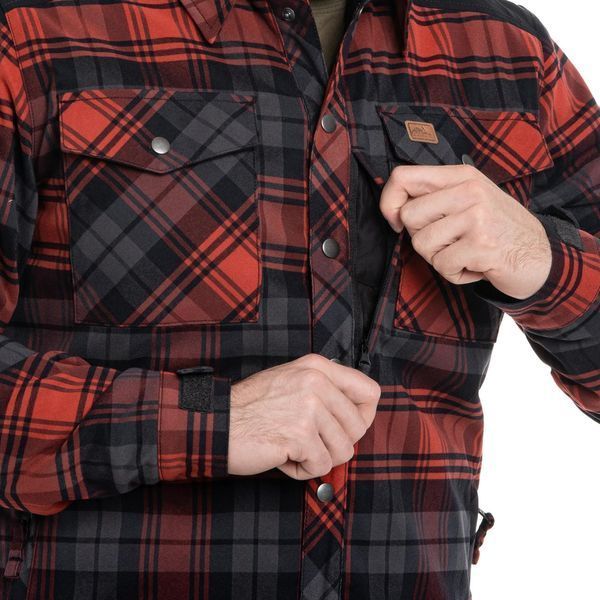 Рубашка тактическая Helikon-Tex Winter Warden Shirt - Slate Crimson Plaid KO-WWS-PB-PJ A9109 фото