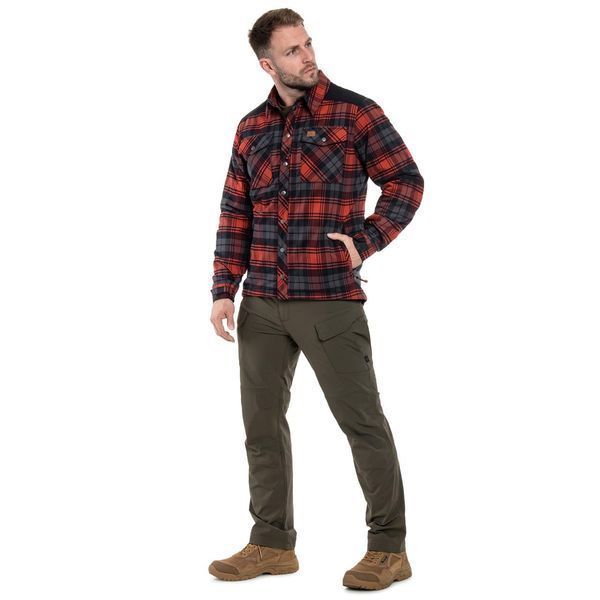 Рубашка тактическая Helikon-Tex Winter Warden Shirt - Slate Crimson Plaid KO-WWS-PB-PJ A9109 фото