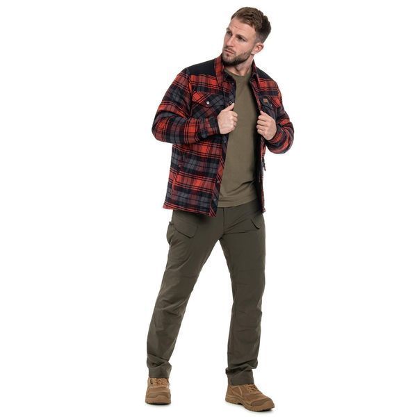 Рубашка тактическая Helikon-Tex Winter Warden Shirt - Slate Crimson Plaid KO-WWS-PB-PJ A9109 фото