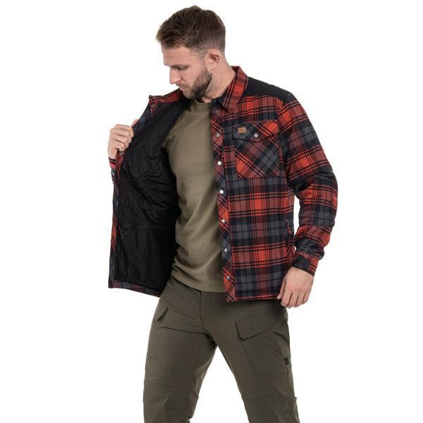 Рубашка тактическая Helikon-Tex Winter Warden Shirt - Slate Crimson Plaid KO-WWS-PB-PJ A9109 фото
