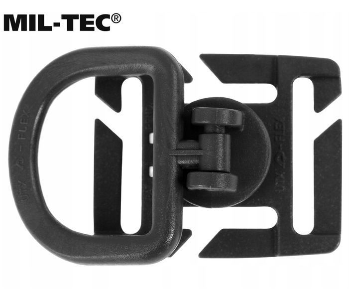 Набір карабінів і обертових кілець Mil-Tec DURAFLEX MOLLE D-RING S-HOOK Black 13457602 P1236758 фото