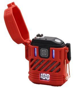 Запальничка плазмова водонепроникна з Ліхтариком 220 лм JB Tacticals Survival JB-LGH-0001-RED A9752 фото