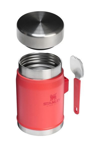 Термос для еды Stanley Termos Obiadowy ze Sztućcem CLASSIC 0,4L Hot Coral 10-09382-109 A9501 фото