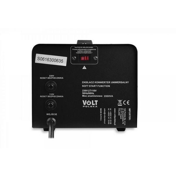 Преобразователь напряжения Volt Polska VP 2000 230VAC/110VAC 5K230110200 W2213 фото