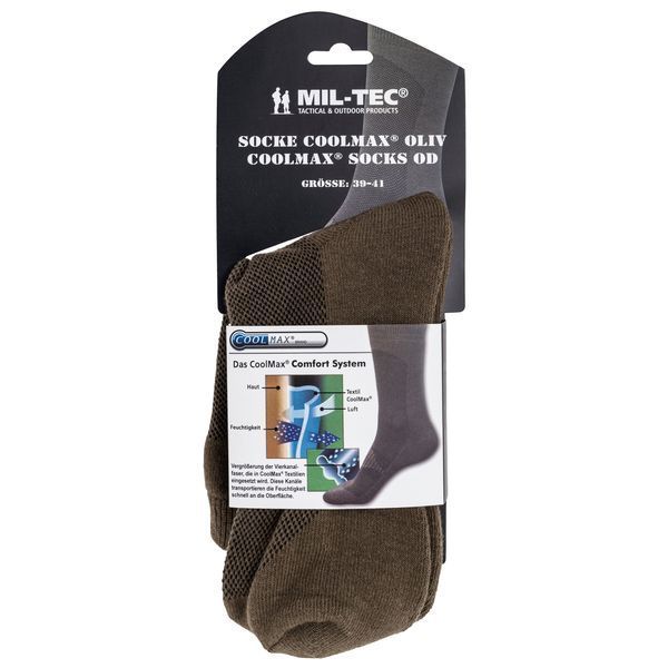 Носки термоактивные Mil-Tec Termo CoolMax Olive Outdoor 13012001 39-41 M125555895 фото