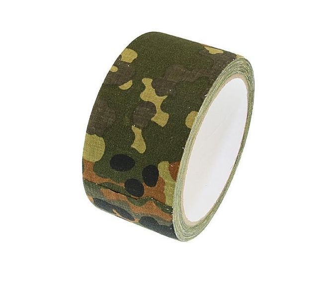 Стрічка клейка маскувальна водонепроникна Mil-Tec 5 см х 10 м Flecktarn 15934021- A7794 фото