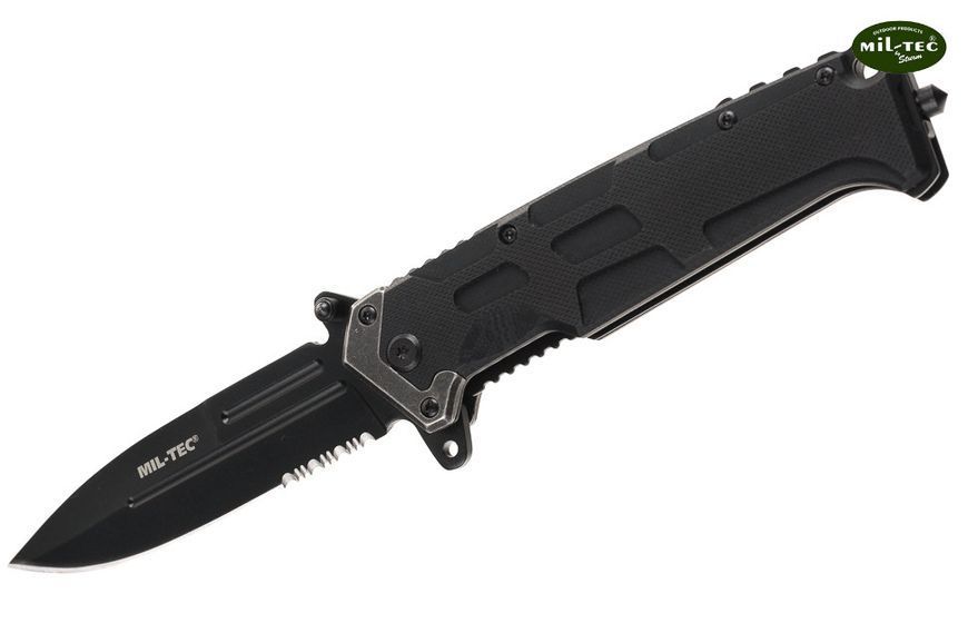 Складной нож Mil-Tec ASSAULT BLACK G10 EDC 15325500 M1255551383 фото