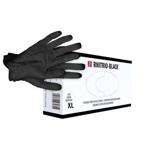 Рукавички нітрилові неопудрені чорні REIS RNITRIO-BLACK (чорні) 100 шт. M12555653 фото
