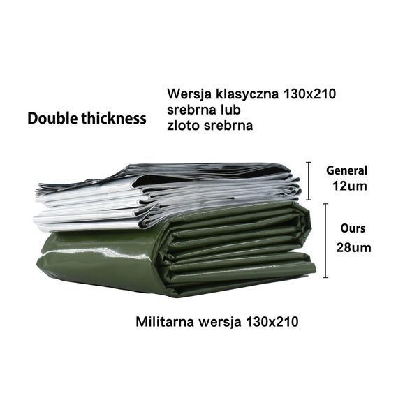 Аварійна ковдра JB Tacticals NRC Foil 130&times;210 см Військова версія JB-MED-0002 A9075 фото