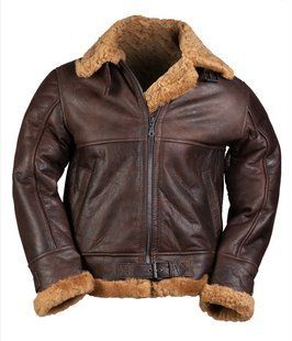 Бомбер шкіряний з натуральної овчини MIL-TEC US B46 SHEEPSKIN BROWN 10450109 A8428 фото