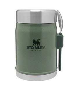 Термос для еды Stanley Termos Obiadowy ze Sztućcem CLASSIC 0,4L Hammertone Green 10-09382-004 A9503 фото