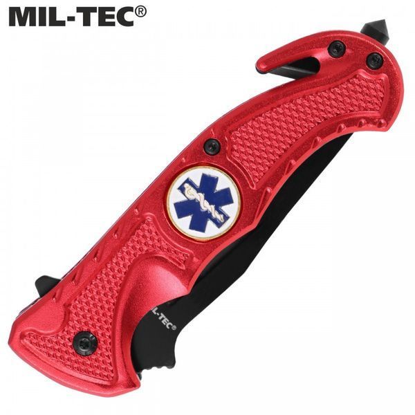 Складаний ніж, Склобій Mil-Tec Rescure Paramedic Red 15323010 M1255551386 фото