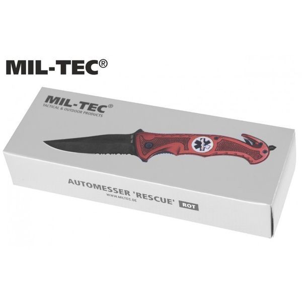 Складаний ніж, Склобій Mil-Tec Rescure Paramedic Red 15323010 M1255551386 фото