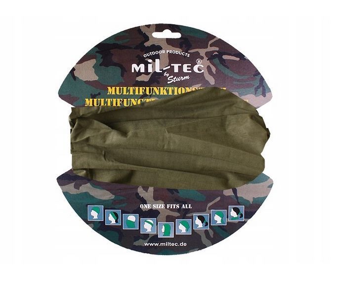 Шарф багатофункціональний Mil-Tec Olive 12216001 M125555958 фото