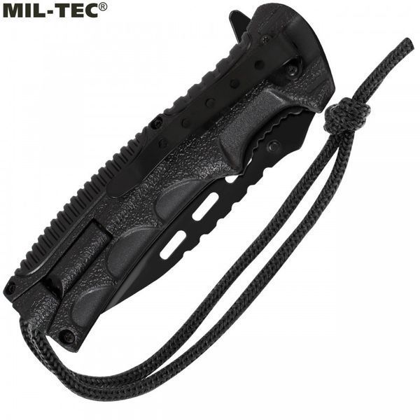 Складной нож Mil-Tec для выживания с поджигателем Black 15318400 M1255551187 фото