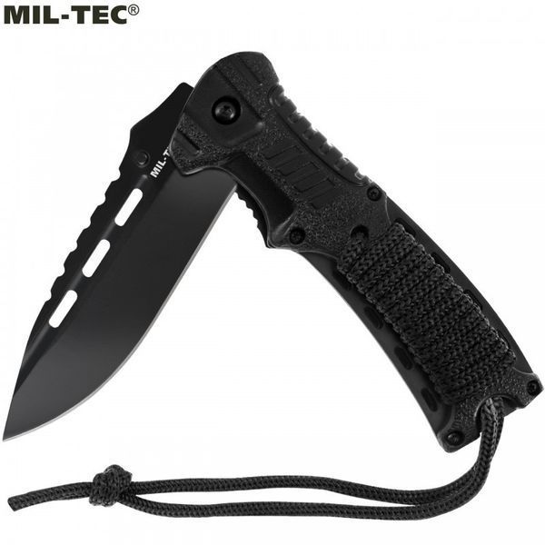 Складной нож Mil-Tec для выживания с поджигателем Black 15318400 M1255551187 фото