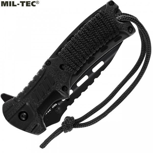 Складной нож Mil-Tec для выживания с поджигателем Black 15318400 M1255551187 фото