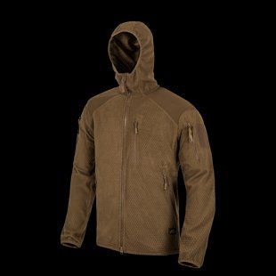 Толстовка флісова Helikon-Tex ALPHA HOODIE GRID FLEECE Coyote BL-ALH-FG-11 M1255552100 фото