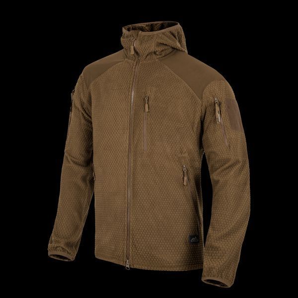 Толстовка флісова Helikon-Tex ALPHA HOODIE GRID FLEECE Coyote BL-ALH-FG-11 M1255552100 фото