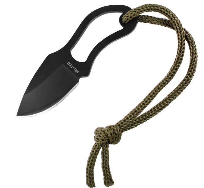 Ніж шийник із чохлом і ланцюжком Mil-Tec Neck Knife 15398100 P123548 фото
