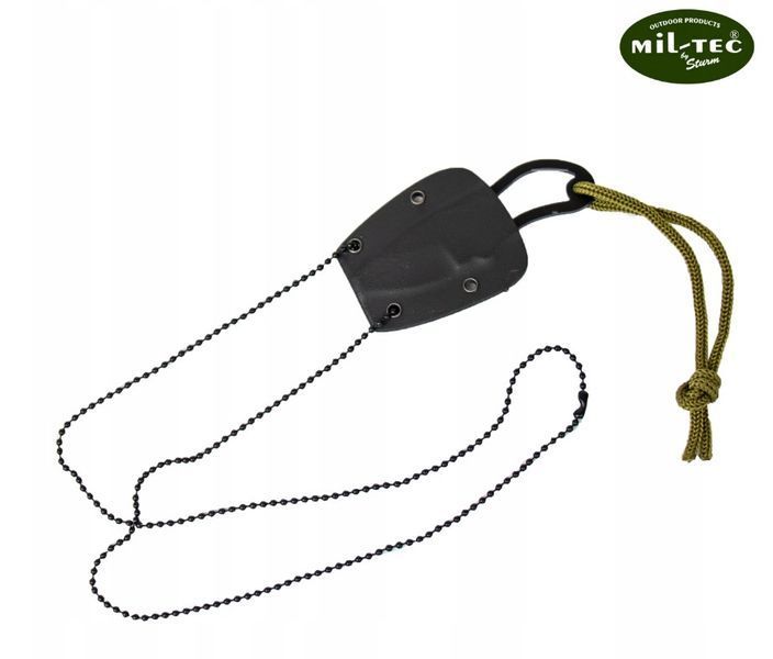 Ніж шийник із чохлом і ланцюжком Mil-Tec Neck Knife 15398100 P123548 фото