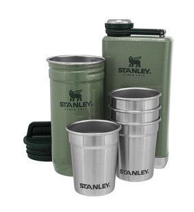 Набір Фляга 230 мл із 4 стопками + тубус Stanley Adventure Hammertone Green 10-01883-034 A9443 фото