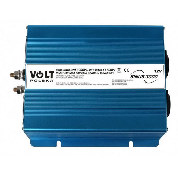 Перетворювач напруги Інвертор Volt Polska SINUS ECO 3000 12/230 V (1500/3000W) 3SIPS30001 W2063 фото