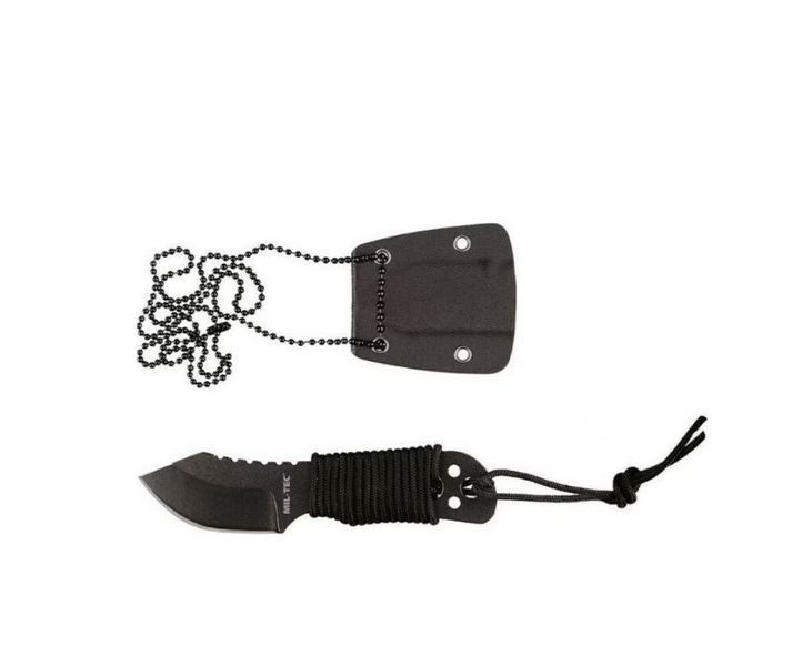 Нож шейник шейный нож с чехлом и цепочкой Mil-Tec Neck Knife With Chain 15398300 P123549 фото