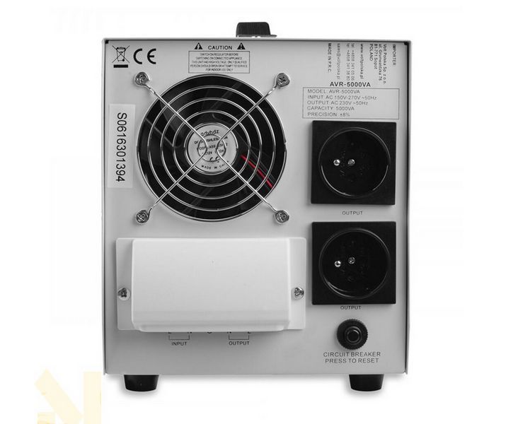 Стабілізатор напруги Volt Polska AVR 5000VA 8-11% 5AVR5000SE W2041 фото