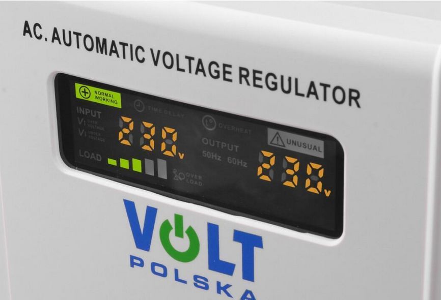 Стабілізатор напруги Volt Polska AVR 5000VA 8-11% 5AVR5000SE W2041 фото