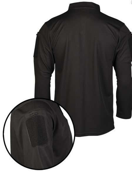Сорочка поло Mil-Tec POLOSHIRT Quickdry Black D/R 10962002- M125555907 фото