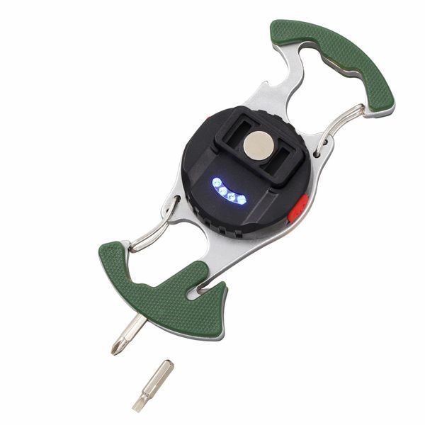 Світлодіодний ліхтарик JB Tacticals EDC COB з ножем бітами та магнітом USB-C зелений JB-02 JB-FLS-0002-GRN A9836 фото