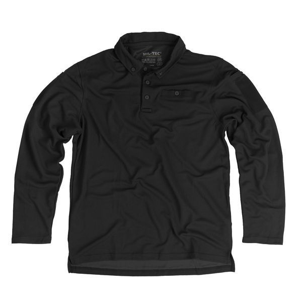 Сорочка поло Mil-Tec POLOSHIRT Quickdry Black D/R 10962002- M125555907 фото