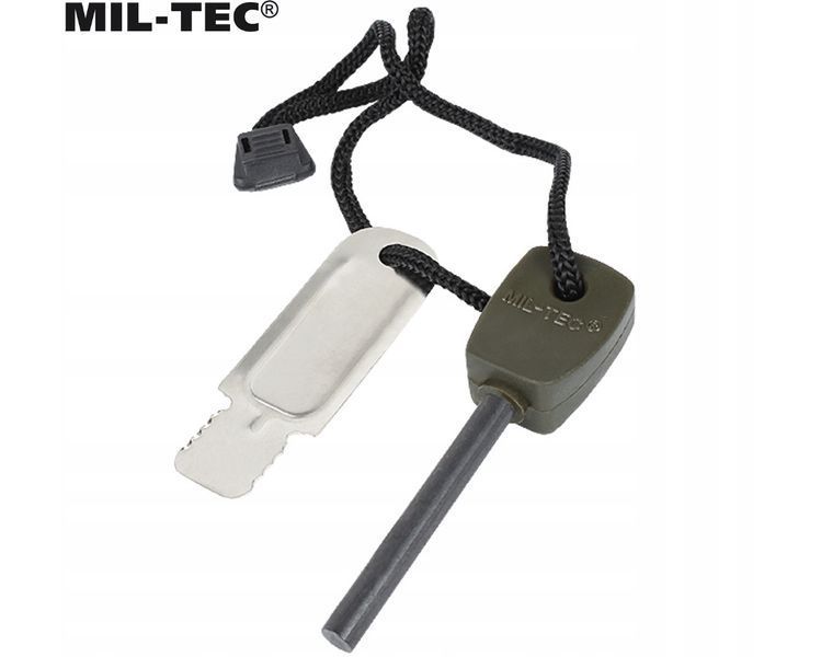 Комплект для разжигания костра Mil-Tec Fire Steel Set Olive 15275000- P123756951 фото