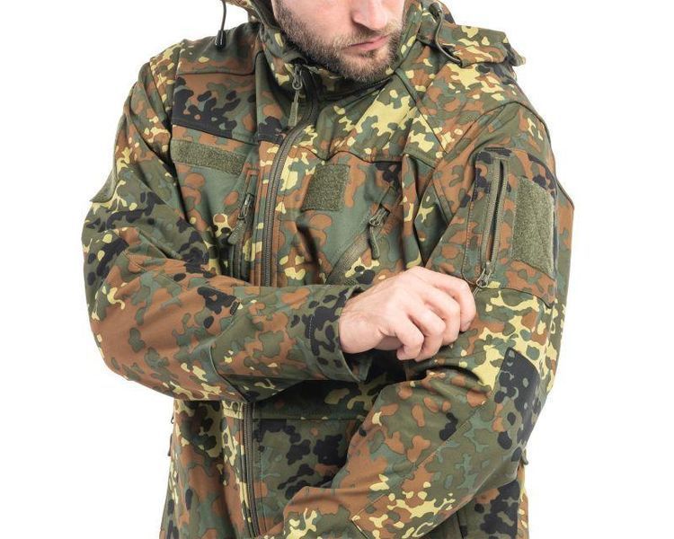 Куртка Softshell вітро-водо непроникна Mil-Tec Jacket SCU Flecktarn 10864021- P123429 фото