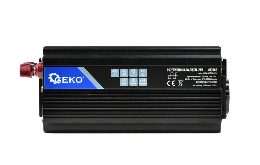 Перетворювач напруги GEKO 24V/230V 500/1000W W2168 фото