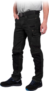 Брюки защитные мужские эластичные REIS DENIM JEANS303-T B черный 52 A8752 фото