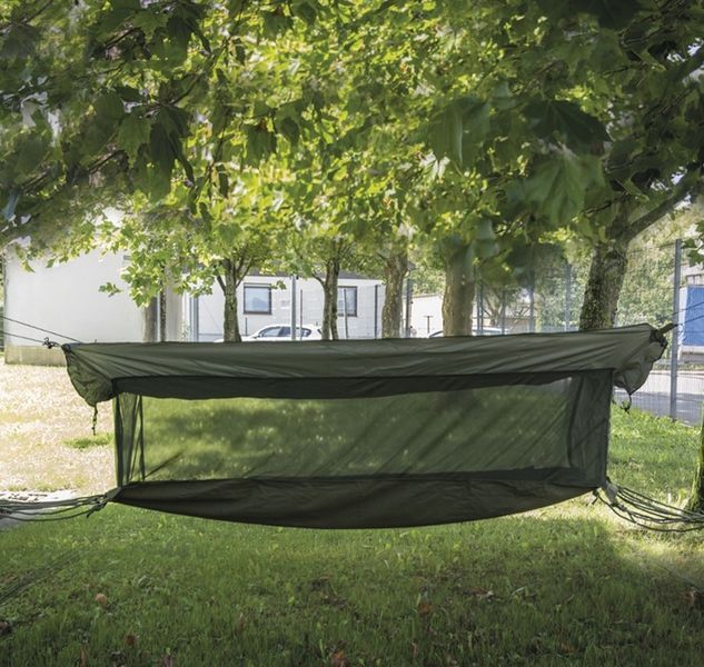 Гамак палатка с москитной сеткой Mil-Tec US JUNGLE CANVAS OLIVE 14441000- P123328 фото