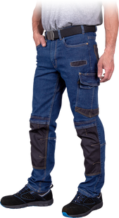 Брюки защитные мужские эластичные REIS DENIM JEANS303-T GB иссиня-черный A8752 фото