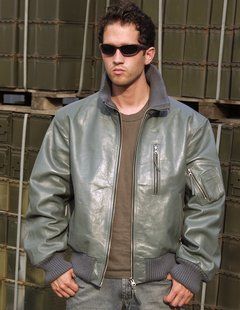 Бомбер MIL-TEC BW LEDERJACKE FLIEGER GRAU 10461008 A8429 фото