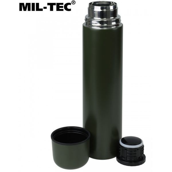 Сталевий термос із кухлем Mil-Tec Olive 1 л 14532000 M1255551395 фото