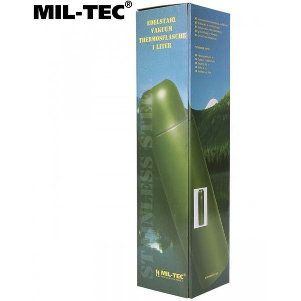 Сталевий термос із кухлем Mil-Tec Olive 1 л 14532000 M1255551395 фото