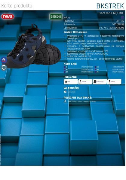 Сандалии защитные мужские REIS TREK BKSTREK G A8884 фото
