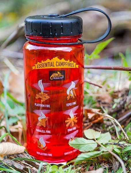 Пляшка для води Helikon-Tex TRITAN BOTTLE Wide Mouth Campfires (550 ml) &mdash; Red/Black HY-WC5-TT-2501A A8252 фото