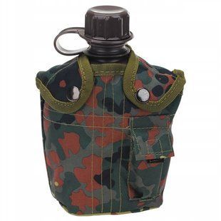 Фляга з чохлом Mil-Tec US Army 1QT LC2 ALICE 1 л Flecktarn 14505021 P1258 фото