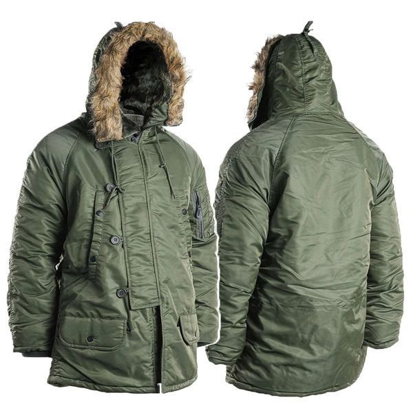 Куртка парка Аляска c мехом Mil-Tec N3B BASIC Оливковая 10181201- P1237469 фото